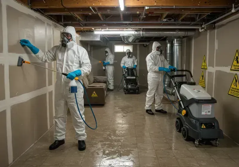 Basement Moisture Removal and Structural Drying process in Hartland, WI